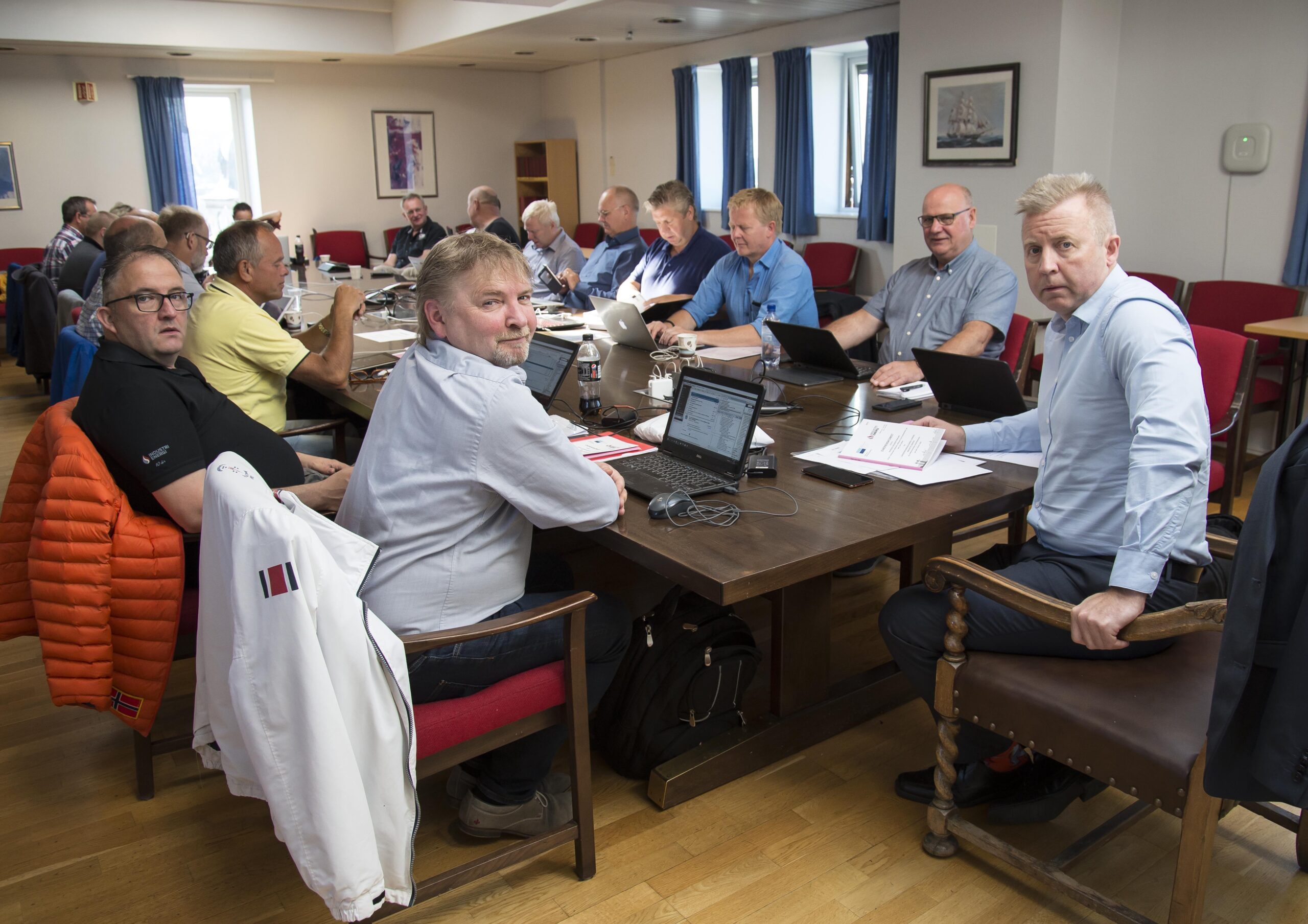 Industri Energis forhandlingsutvalg under meklingen. Foto: Atle Espen Helgesen