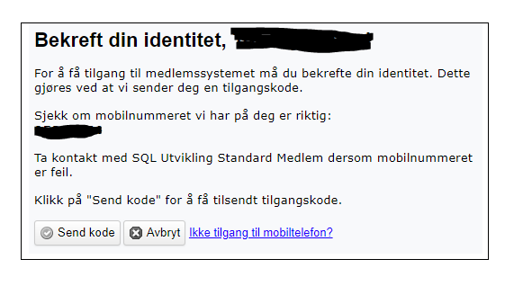 Nede til høyre i vinduet har det nye alternativet “Ikke tilgang til mobiltelefon?” dukket opp.